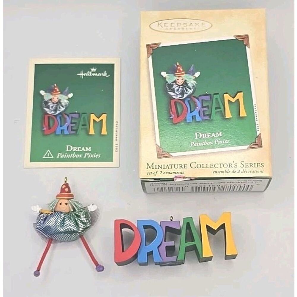 2002 Hallmark Keepsake‎ Dream Paintbox Pixies Miniature Ornament Set U31